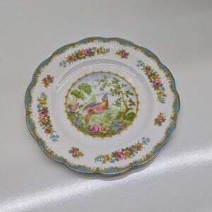 Royal Albert Chelsea Bird Bone China Plate 8" England Floral Bird Vintage Collec